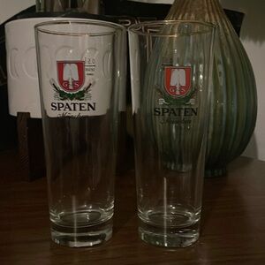 Spaten Munchen Signature Glasses with Gold Rim